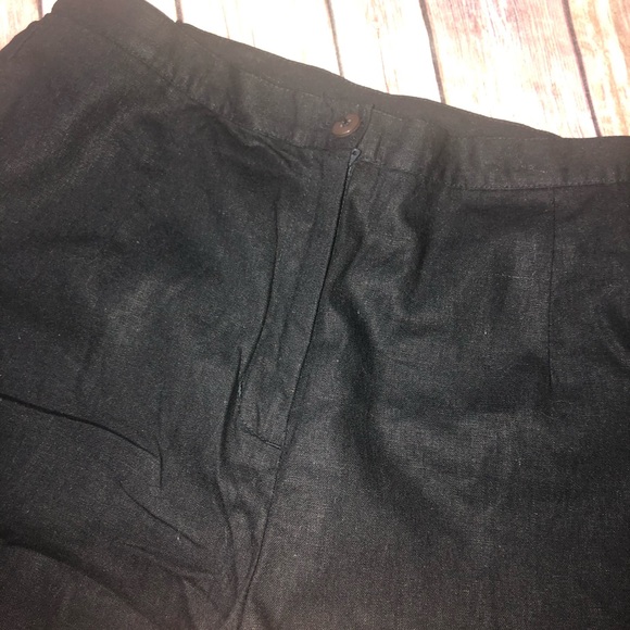 🦋Jaclyn Smith Linen Black Crop Pants - Picture 5 of 9